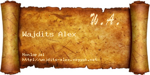 Wajdits Alex névjegykártya